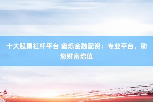 十大股票杠杆平台 鑫烁金融配资：专业平台，助您财富增值