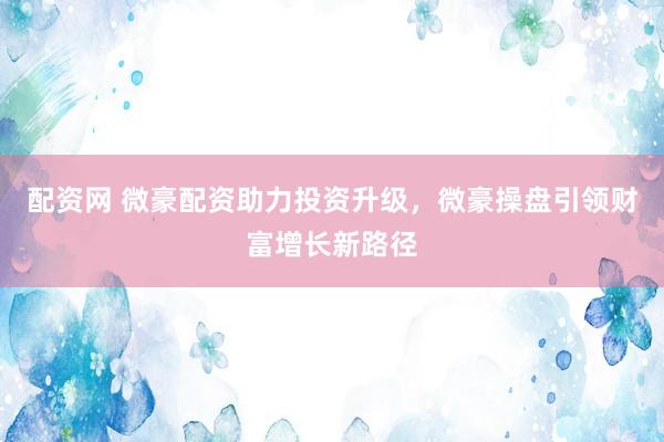 配资网 微豪配资助力投资升级，微豪操盘引领财富增长新路径