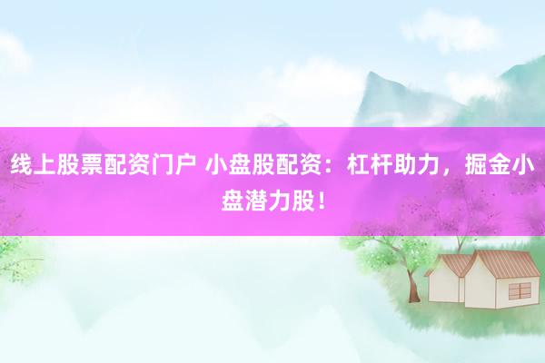 线上股票配资门户 小盘股配资：杠杆助力，掘金小盘潜力股！