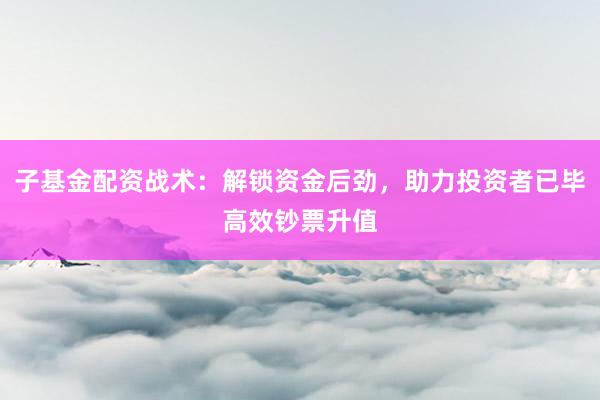 子基金配资战术：解锁资金后劲，助力投资者已毕高效钞票升值