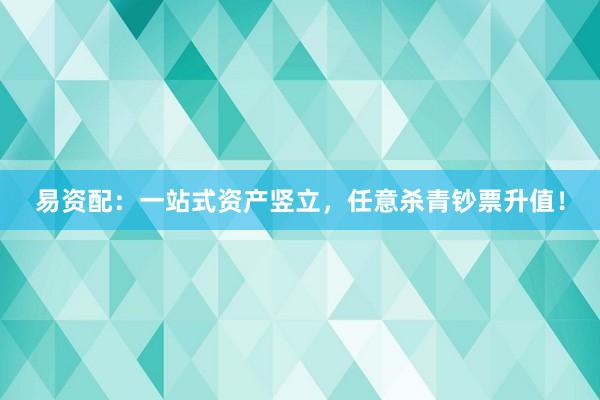 易资配：一站式资产竖立，任意杀青钞票升值！