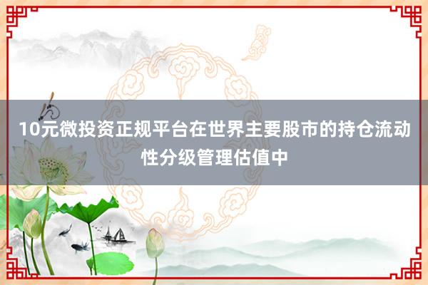 10元微投资正规平台在世界主要股市的持仓流动性分级管理估值中