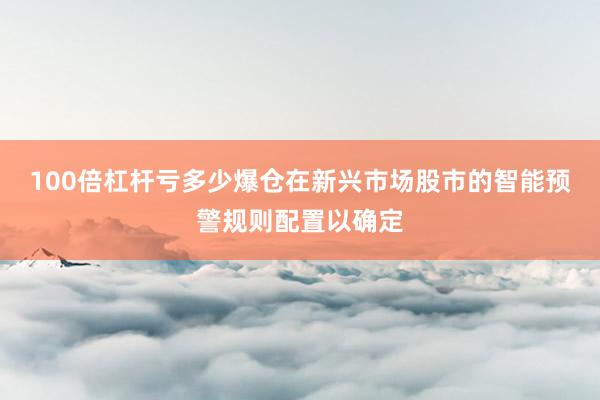 100倍杠杆亏多少爆仓在新兴市场股市的智能预警规则配置以确定