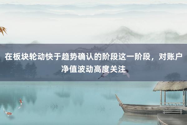 在板块轮动快于趋势确认的阶段这一阶段，对账户净值波动高度关注
