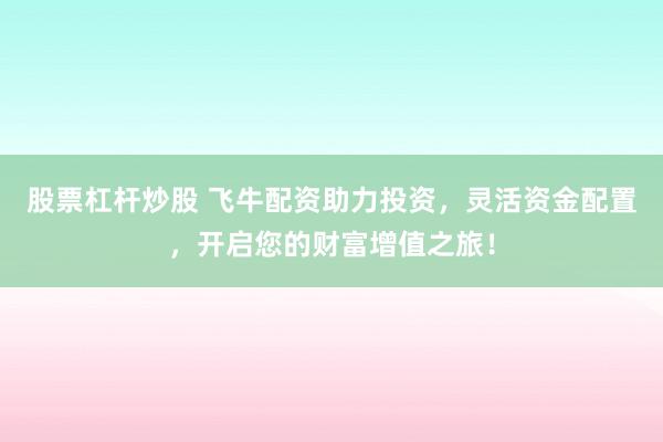 股票杠杆炒股 飞牛配资助力投资，灵活资金配置，开启您的财富增值之旅！
